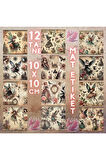 Fantastik Periler Vintage 12 Adet Scrapbook Bullet Journal Mat Planlayıcı Sticker Etiket Seti