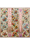 İtalyan Tarzı Çiçekler Vintage 12 Adet Scrapbook Bullet Journal Mat Planlayıcı Sticker Etiket Seti