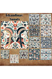 İskandinav Tarzı Halk Sanatı Vintage 12 Adet Scrapbook Bullet Journal Mat Planlı Sticker Etiket Set