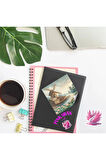 Yel Değirmenleri ve Göl Manzarası Vintage 12 Adet Scrapbook Bullet Journal Mat Planlı Sticker Etiket