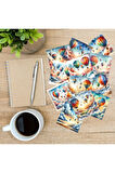 Sıcak Hava Balonları Vintage 12 Adet Scrapbook Bullet Journal Mat Planlayıcı Sticker Etiket Seti