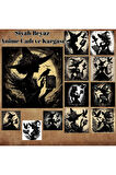 Anime Cadı ve Kargası Vintage 12 Adet Scrapbook Bullet Journal Mat Planlayıcı Sticker Etiket Seti