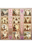 Orman Elfleri Vintage 12 Adet Scrapbook Bullet Journal Mat Planlayıcı Sticker Etiket Seti