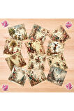 Orman Elfleri Vintage 12 Adet Scrapbook Bullet Journal Mat Planlayıcı Sticker Etiket Seti