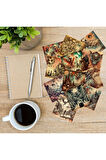 Sürreal Korku Temalı Vintage 12 Adet Scrapbook Bullet Journal Mat Planlayıcı Sticker Etiket Seti