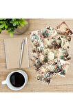 Terrarium Vintage 12 Adet Scrapbook Bullet Journal Mat Planlayıcı Sticker Etiket Seti