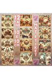 Victoria Dönemi Sirk Vintage 12 Adet Scrapbook Bullet Journal Mat Planlayıcı Sticker Etiket Seti