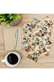 Kar Küreleri Vintage 12 Adet Scrapbook Bullet Journal Mat Planlayıcı Sticker Etiket Seti