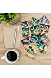 Kuzey Işıkları Vintage 12 Adet Scrapbook Bullet Journal Mat Planlayıcı Sticker Etiket Seti
