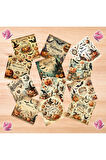 Halloween Vintage 12 Adet Scrapbook Bullet Journal Mat Planlayıcı Sticker Etiket Seti