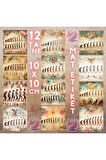 İnsan Evrimi Vintage 12 Adet Scrapbook Bullet Journal Mat Planlayıcı Sticker Etiket Seti