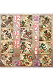 Çin Ejderhaları Vintage 12 Adet Scrapbook Bullet Journal Mat Planlayıcı Sticker Etiket Seti
