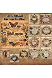 Antik Bitkisel Karışım Tarifleri Vintage 12 Adet Scrapbook Bullet Journal Mat Planlayıcı Sticker