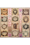 Antik Bitkisel Karışım Tarifleri Vintage 12 Adet Scrapbook Bullet Journal Mat Planlayıcı Sticker
