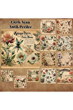 Çiçek Açan Antik Periler Vintage 12 Adet Scrapbook Bullet Journal Mat Planlayıcı Sticker Etiket Seti