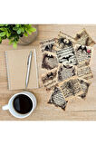 Gothic Temalı Müzik Kağıtları Vintage 12 Adet Scrapbook Bullet Journal Mat Planlayıcı Sticker Etiket