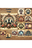 Gothic Yoga Vintage 12 Adet Scrapbook Bullet Journal Mat Planlayıcı Sticker Etiket Seti