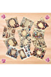 İksirler ve Tarifler Vintage 12 Adet Scrapbook Bullet Journal Mat Planlayıcı Sticker Etiket Seti