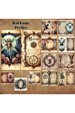 Korkunç Periler Vintage 12 Adet Scrapbook Bullet Journal Mat Planlayıcı Sticker Etiket Seti