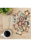 Korkunç Periler Vintage 12 Adet Scrapbook Bullet Journal Mat Planlayıcı Sticker Etiket Seti