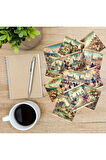 Orta Çağ Avrupa Tabloları Vintage 12 Adet Scrapbook Bullet Journal Mat Planlayıcı Sticker Etiket Set