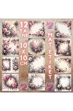 Pembe Gri Gothic Vintage 12 Adet Scrapbook Bullet Journal Mat Planlayıcı Sticker Etiket Seti
