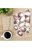 Pembe Gri Gothic Vintage 12 Adet Scrapbook Bullet Journal Mat Planlayıcı Sticker Etiket Seti