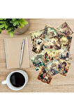 Suluboya Kraliyet Resimleri Vintage 12 Adet Scrapbook Bullet Journal Mat Planlayıcı Sticker Etiket
