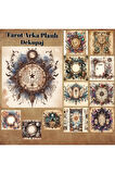 Tarot Tarzı Dekupaj Vintage 12 Adet Scrapbook Bullet Journal Mat Planlayıcı Sticker Etiket Seti