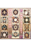 Tarot Tarzı Dekupaj Vintage 12 Adet Scrapbook Bullet Journal Mat Planlayıcı Sticker Etiket Seti
