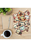 Sahilde Sevgililer Vintage 12 Adet Scrapbook Bullet Journal Mat Planlayıcı Sticker Etiket Seti
