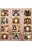 Steampunk Gençler Vintage 12 Adet Scrapbook Bullet Journal Mat Planlayıcı Sticker Etiket Seti