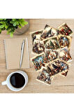Yılbaşı Hayvanları ve Kitaplar Vintage 12 Adet Scrapbook Bullet Journal Mat Planlayıcı Sticker
