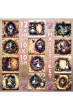 Karanlık Alice (Dark Alice)  12 Adet Scrapbook Bullet Journal Mat Planlayıcı Sticker Etiket Seti