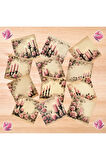 Pembe Temalı Gothic Vintage 12 Adet Scrapbook Bullet Journal Mat Planlayıcı Sticker Etiket Seti