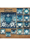 Yılbaşı Winter Tales Vintage 12 Adet Scrapbook Bullet Journal Mat Planlayıcı Sticker Etiket Seti
