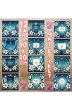 Yılbaşı Winter Tales Vintage 12 Adet Scrapbook Bullet Journal Mat Planlayıcı Sticker Etiket Seti