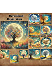 Dreamland Hayat Ağacı Vintage 12 Adet Scrapbook Bullet Journal Mat Planlayıcı Sticker Etiket Seti