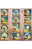 Dreamland Hayat Ağacı Vintage 12 Adet Scrapbook Bullet Journal Mat Planlayıcı Sticker Etiket Seti