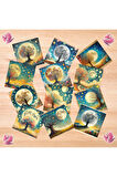 Dreamland Hayat Ağacı Vintage 12 Adet Scrapbook Bullet Journal Mat Planlayıcı Sticker Etiket Seti