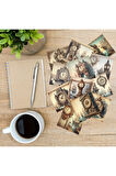 Saat Kuleleri Vintage 12 Adet Scrapbook Bullet Journal Mat Planlayıcı Sticker Etiket Seti