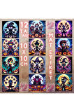 Anime Tarzı Halloween Çocukları 12 Adet Scrapbook Bullet Journal Mat Planlayıcı Sticker Etiket Seti
