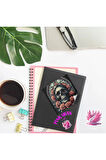 Vitray Güller ve Kurukafalar Vintage 12 Adet Scrapbook Bullet Journal Mat Planlayıcı Sticker Etiket