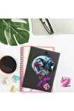 Güller İçerisinde İskelet Kızlar 12 Adet Scrapbook Bullet Journal Mat Planlayıcı Sticker Etiket Seti