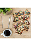 Açık Masal Kitapları Vintage 12 Adet Scrapbook Bullet Journal Mat Planlayıcı Sticker Etiket Seti