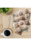 Ahşap Duvarda Güller Vintage 12 Adet Scrapbook Bullet Journal Mat Planlayıcı Sticker Etiket Seti