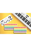 Piyano Org Klavye Akordiyon Melodika Piano Tuşları Yazısız Sticker Etiketi 232 Adet
