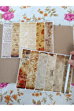 Vintage Scrapbook Washi Tape Etiket Seti, Bullet Journal, Planlayıcı Sticker Seti