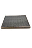 El Yapımı Ahşap Çerçeveli Alcantara Kaplama Yüzük Takı Teşhir Tablasi (34,5x24,5x3,5cm) Ahşap Siyah