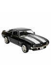 Rmz City 1:32 Alman Klasikleri Serisi Die Cast Çek Bırak Model Araba - Siyah 1969 Chevrolet Camaro